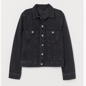 H&M Black Denim Jacket (Worn once)